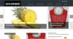 Desktop Screenshot of eatandliveright.com