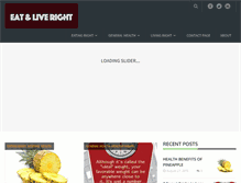 Tablet Screenshot of eatandliveright.com